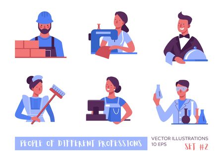 People of different professions. A set of vector illustrations.のイラスト素材