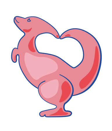 Cute dinosaur vector colorful and funny computer graphicのイラスト素材