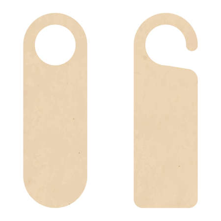 Craft paper Door hanger template isolated on white background.のイラスト素材