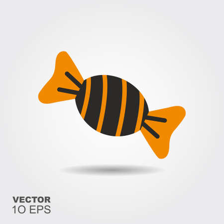 Hard candy. Flat silhouette icon with shadowのイラスト素材