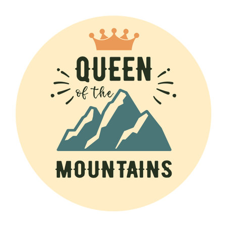 Queen of the Mountains, Printable Cut File, Hiking Shirt Print, Printable Cut File, Mountain Hiking, Hiking T-shirtのイラスト素材