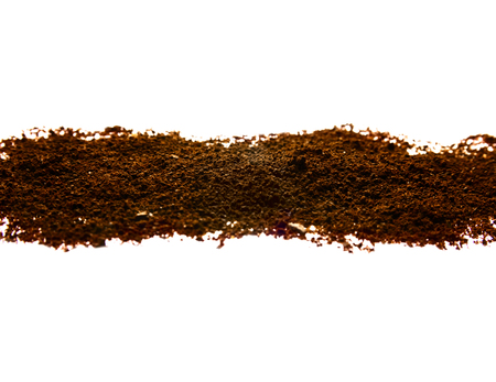 Nice coffee pile on white isolated backgroundの写真素材