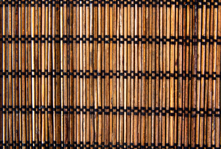 Brown vintage bamboo wood mat background texture
