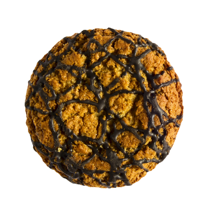 Chocolate oatmeal Cookie close upの写真素材