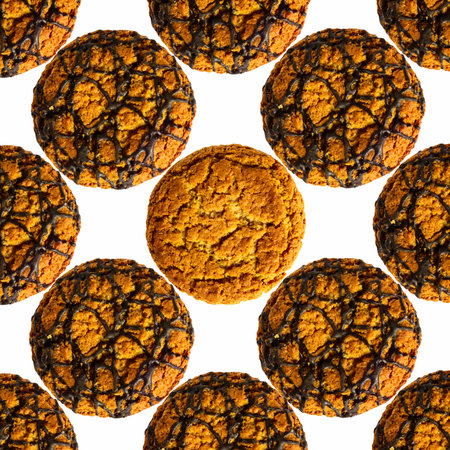 Chocolate oatmeal Cookies close up
