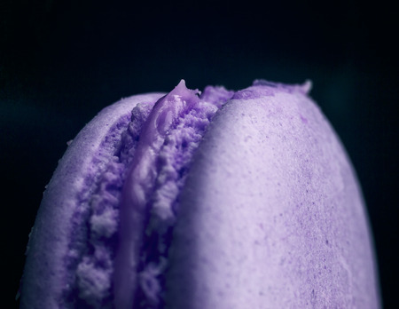 Nice macaroon on black backgroundの写真素材