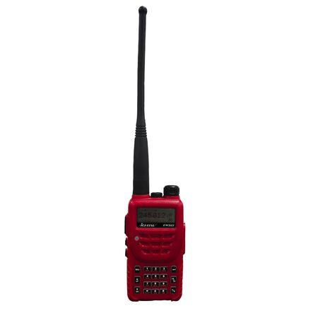 Red color radio communication isolated on white backgroundの写真素材