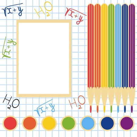 school frameのイラスト素材