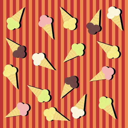 background with ice-creamsのイラスト素材