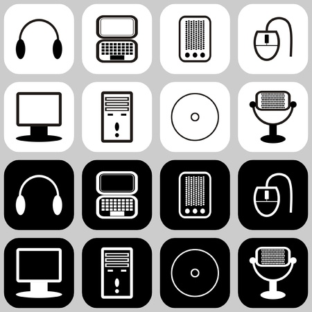 set with computer iconsのイラスト素材