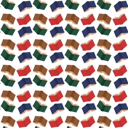 seamless background with booksのイラスト素材