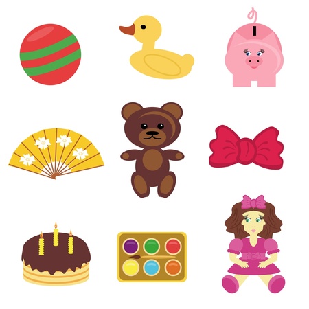 set with baby objectsのイラスト素材