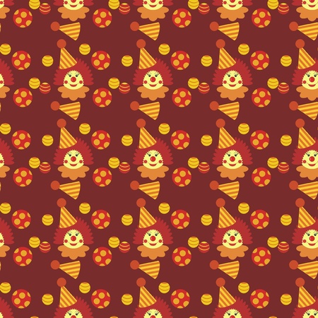 seamless background with clownsのイラスト素材