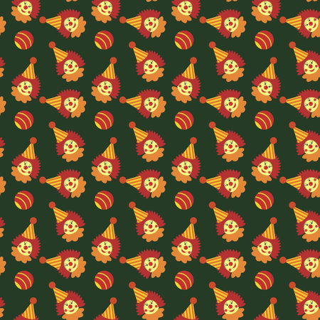seamless background with clownsのイラスト素材