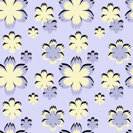 seamless background with flowersのイラスト素材