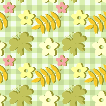 seamless floral backgroundのイラスト素材