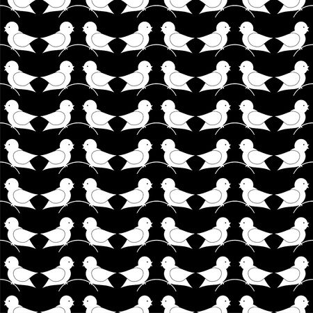 seamless background with birdsのイラスト素材