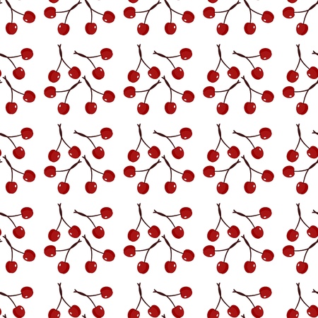 seamless background with cherry berryのイラスト素材