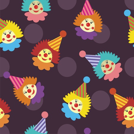 seamless background with clownsのイラスト素材