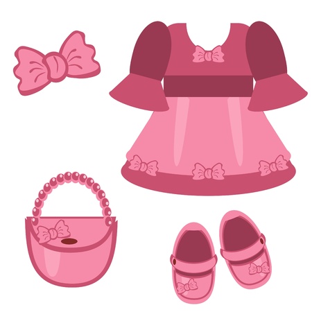 nice clothes and accessories for girlのイラスト素材