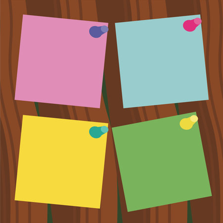 four sheets of paperのイラスト素材