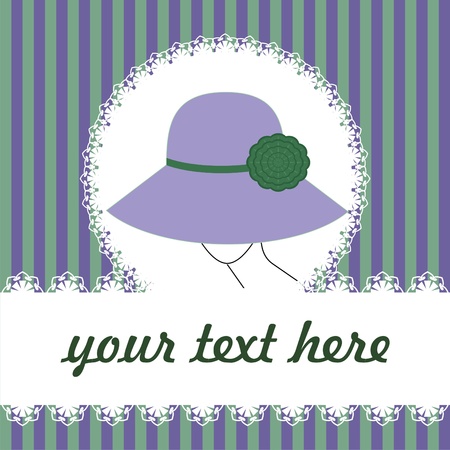 background with woman in hatのイラスト素材