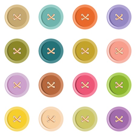 set of buttons on whiteのイラスト素材