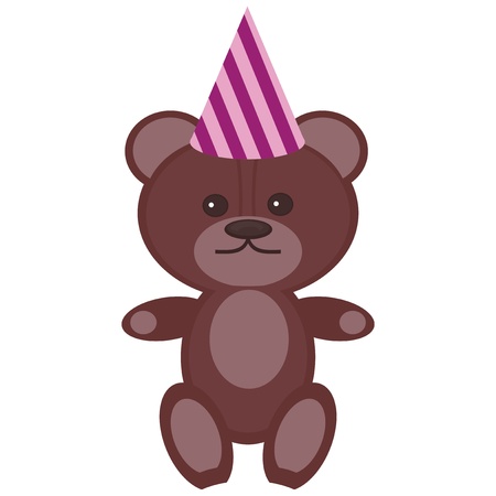 nice teddy bear on white backgroundのイラスト素材