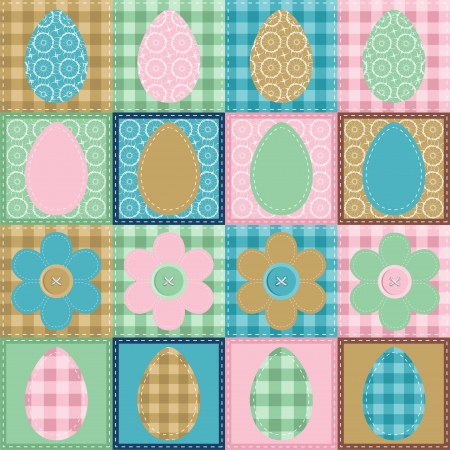 Easter wallpaper patchwork scrapbookのイラスト素材