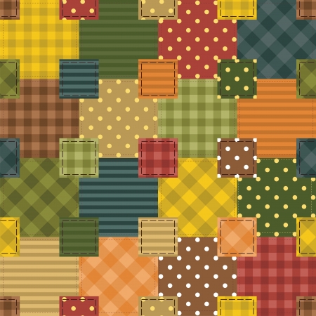 patchwork background with different patternsのイラスト素材