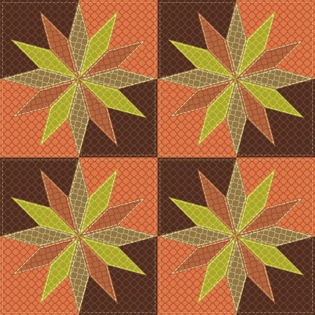 patchwork background with decor elementsのイラスト素材