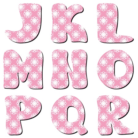 scrapbook lace alphabet letters part 2のイラスト素材