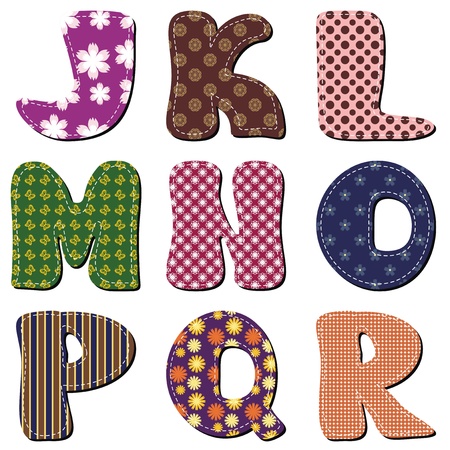 patchwork scrapbook alphabet part 2のイラスト素材