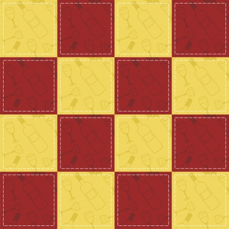 patchwork background with wineのイラスト素材