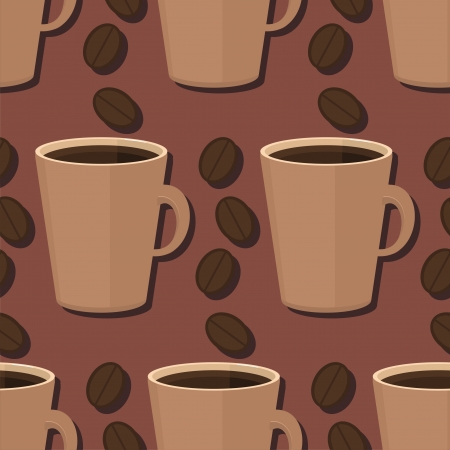 seamless background with coffeeのイラスト素材