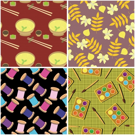 four seamless backgroundsのイラスト素材