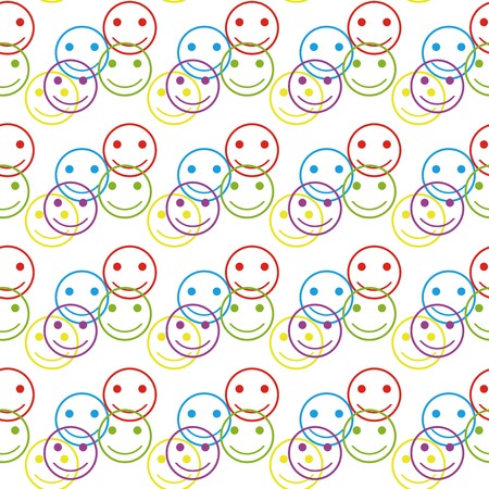 seamless background with smilesのイラスト素材