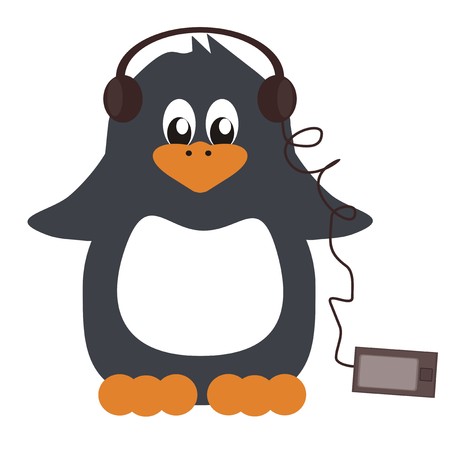 nice penguin on white backgroundのイラスト素材