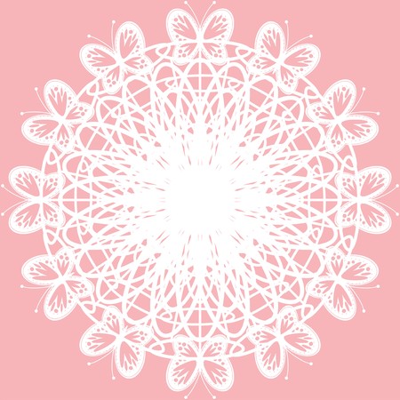 decor element on pink backgroundのイラスト素材