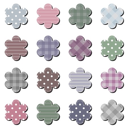 Scrapbook flowersのイラスト素材