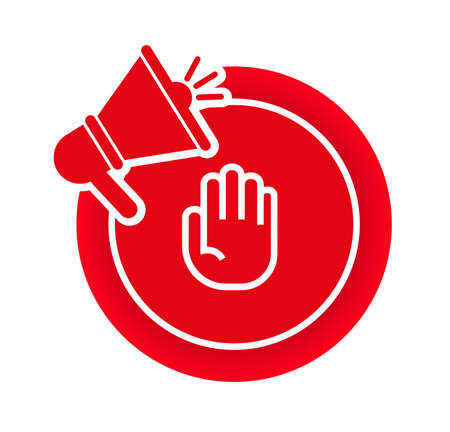 stop sign on white background. Vector icon.のイラスト素材