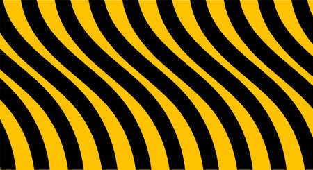 warning sign with black stripes on yellow background.のイラスト素材