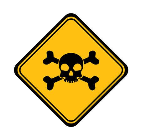 skull sign on white backgroundのイラスト素材