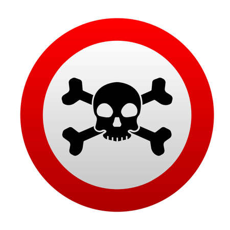 skull sign on white backgroundのイラスト素材