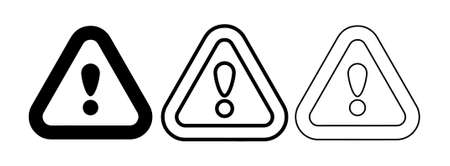 exclamation sign on white background. Vector icon.のイラスト素材