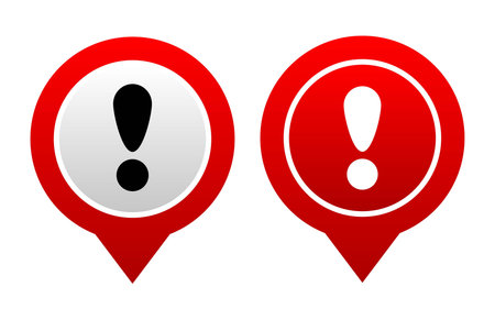 exclamation sign on white background. Vector icon.
