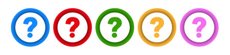 question mark on white background