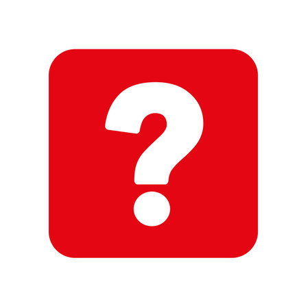 question mark on white background