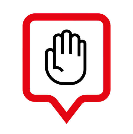 stop sign on white background. Vector icon.のイラスト素材
