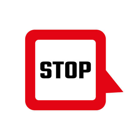 stop sign on white background. Vector icon.のイラスト素材